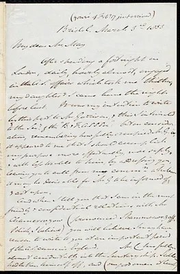 Letter from John Bishop Estlin, Bristol, to Samuel May, March 3rd, 1853