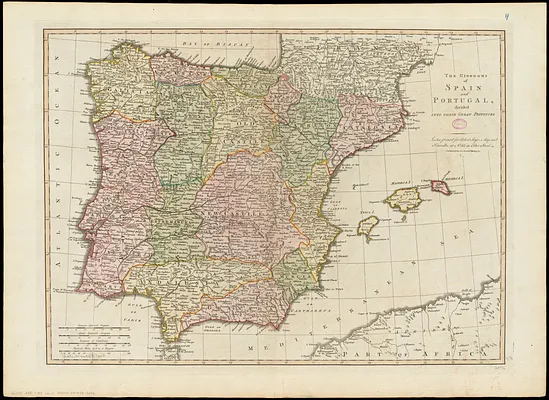 The kingdoms of Spain and Portugal, divided into their great provinces