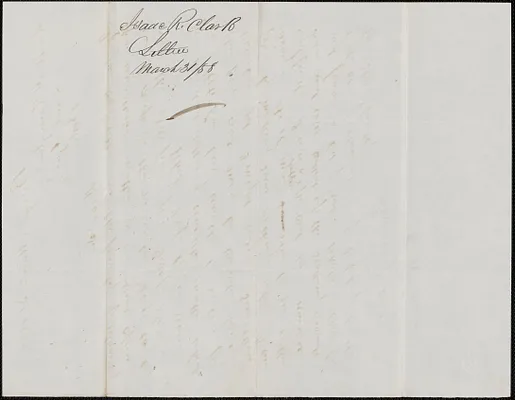 Issac R. Clark to W. A. Harrington, 31 March 1858
