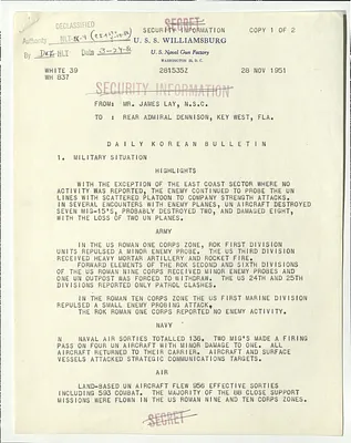 Memorandum, Daily Korean Bulletin