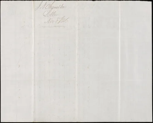James Chandler to W. A. Harrington, 3 November 1856