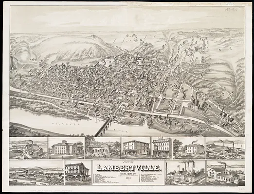 View of Lambertville, New Jersey