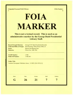 Southern Newspaper Publishers Assoc. 11/18/91 [OA 8319] [3]