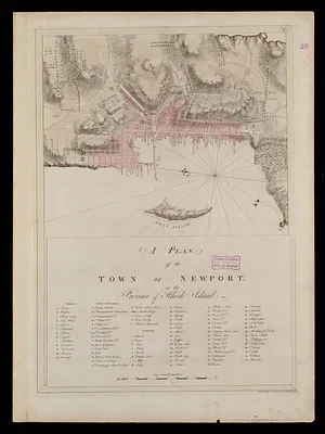 A plan of the town of Newport in the province of Rhode Island