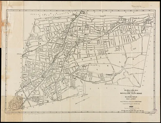The Price & Lee Co's new map of Montclair, Glen Ridge and Bloomfield, New Jersey