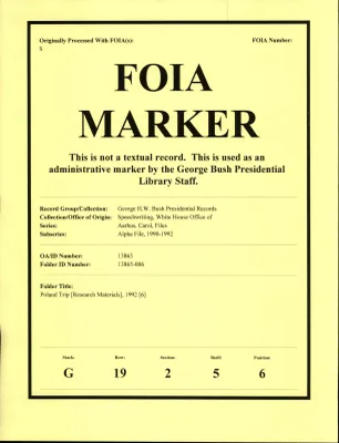 Poland Trip [Research Materials, 1992] [OA 6900] [6]