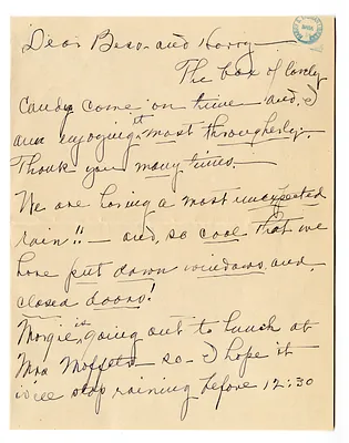 Letter from Madge Gates Wallace to Bess W. Truman