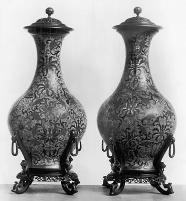 Pair of Covered Vases