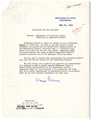 Memorandum from Secretary of State Dean Acheson to President Harry S. Truman