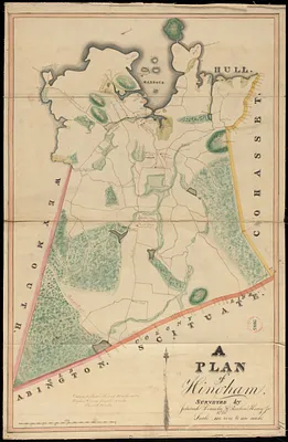 Plan of Hingham made by Jedediah Lincoln and Reuben Hersey, Jr., dated 1830