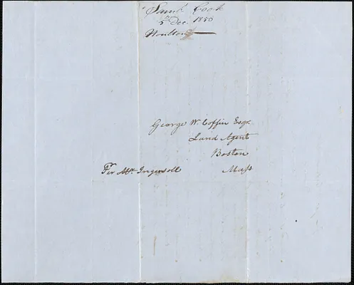 Samuel Cook to George Coffin, 5 December 1850
