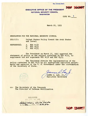 Memorandum from James Lay to the National Security Council