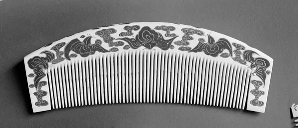 Hair Comb with Bats and Clouds