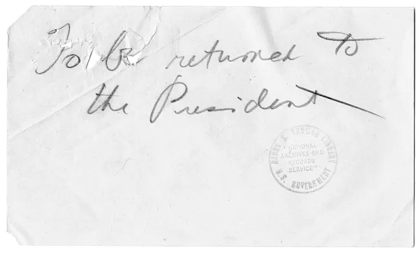 Memorandum from President Harry S. Truman to General George C. Marshall, with Attachment