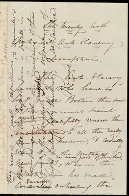 Draft of the announcement for the twenty-sixth National Anti-Slavery Subscription by Maria Weston Chapman, [Boston?, Mass.], [1859?]
