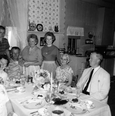 Gathering at the Schulte Home, 1950