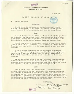 Memorandum, Daily Korean Bulletin