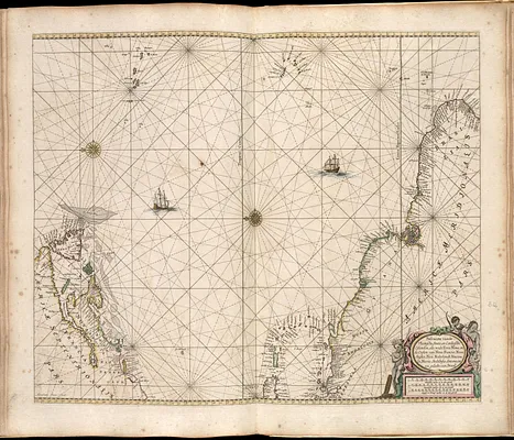 Pascaerte vande Vlaemsche, Soute, en Caribesche Eylanden, als mede Terra Nova, en de custen van Nova Francia, Nova Anglia, Nieu Nederlandt, Venezuela, Nueva Andalusia, Guiana en een gedeelte van Brazil