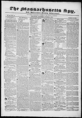 The Massachusetts Spy, and Worcester County Advertiser