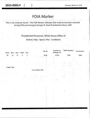 Cruz, Rafael, DOJ