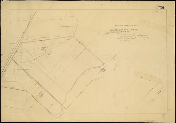 [Plan of property in the Cambridgeport marshes]