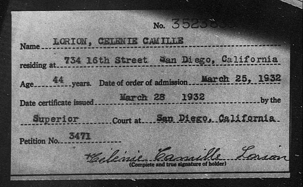 Lorion, Celenie Camille - 1932
