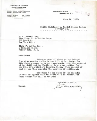 Letters Received to H.H. Barker, Edwin F. Smith, June 14, 1932