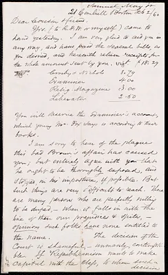 Letter from Samuel May, Jr., 21 Cornbill Boston, to Samuel Joseph May, Feb 2 / [18]60