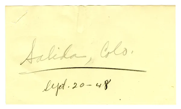 Press Release, Speech of President Harry S. Truman, Salida, Colorado