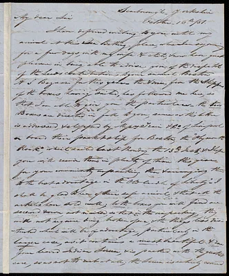 Letter from Joseph Lupton, Scarborough, Yorkshire, [England], to Samuel May, October 16th / '51