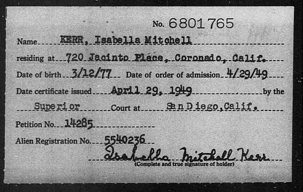 Kerr, Isabella Mitchell - 1949
