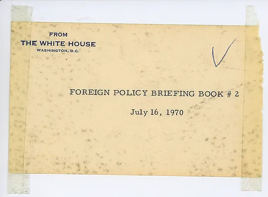 Foreign Policy Briefing Book #2 July 16, 1970