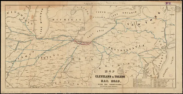 Map of Cleveland & Toledo Rail Road, with its connections