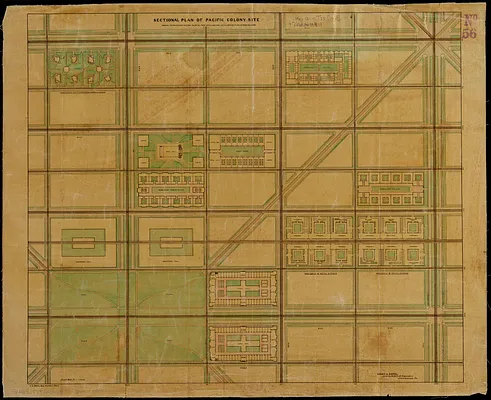 Sectional plan of Pacific Colony site