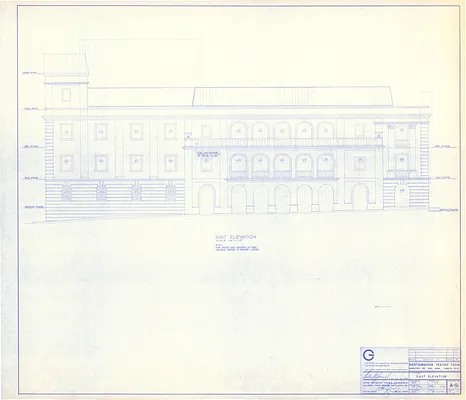 A-9 East Elevation - Restaurancion Teatro Tapia
