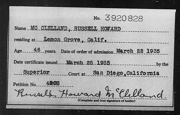 Mc Clelland, Russell Howard - 1935