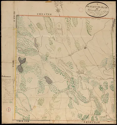 Plan of Blandford made by Luke Barber, dated October 24, 1831
