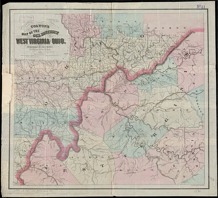 Colton's map of the oil district of West Virginia and Ohio