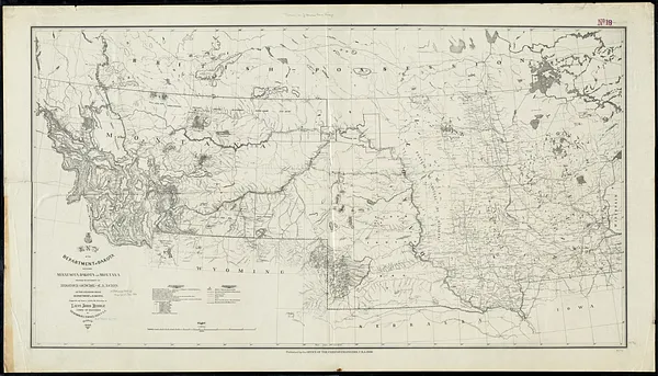 Map of the Department of Dakota including Minnesota, Dakota and Montana