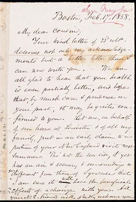 Letter from Samuel May, Jr., Boston, to Samuel Joseph May, Feb. 17, 1858