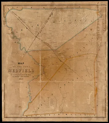 Map of the town of Medfield