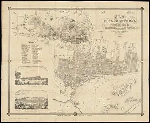 Map of the city of Montreal