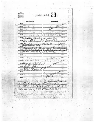 Lyndon Johnson's 1959 Desk Diary, beginning 5/29/1959