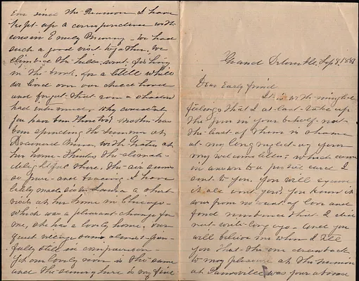 Ellen Paine Rogers to Frona Spooner Sept. 8 1886