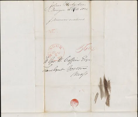 John Hodgdon to George Coffin, 28 Ocotber 1834