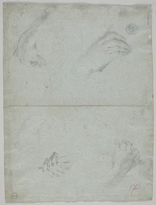 Studies of Hands Playing Instruments (verso)