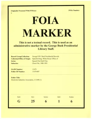Electronic Industries Association, 3/15/89 [1]