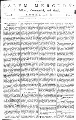 The Salem Mercury: Political, Commercial, and Moral