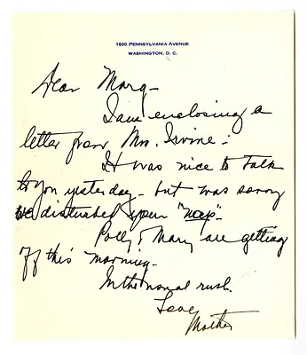 Letter from Bess W. Truman to Margaret Truman