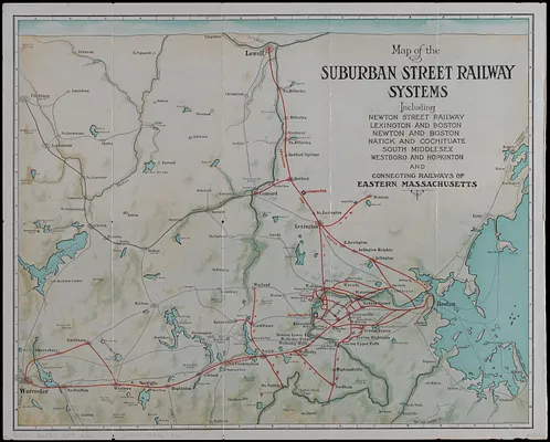 Map of the suburban street railway systems